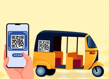 Autorickshaws with QR code for safe travel in Thrissur city