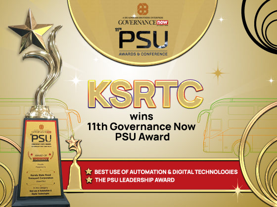 Excellence in leadership and innovation; KSRTC wins the 11th Governance Now PSU Award