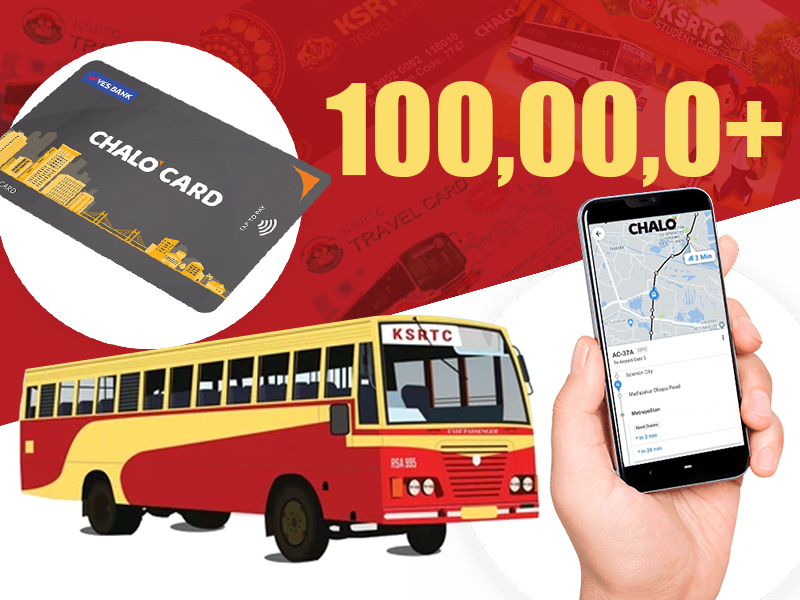KSRTC travel card and Chalo app surpass one lakh